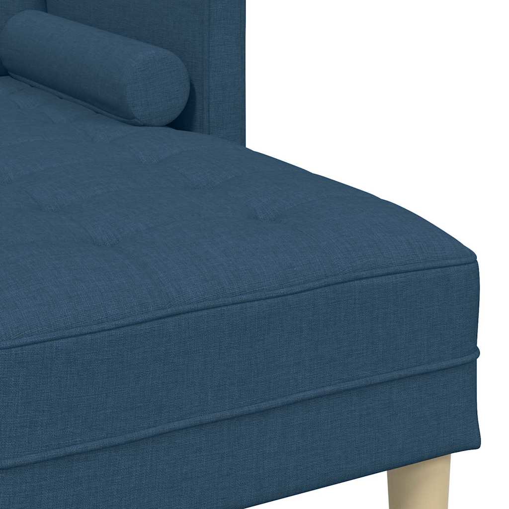Sofa Set mit Kissen Blau Polyester