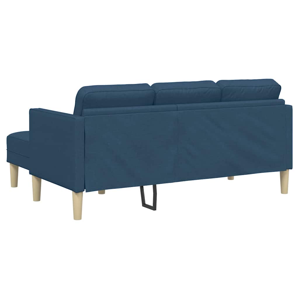 Sofa Set mit Kissen Blau Polyester