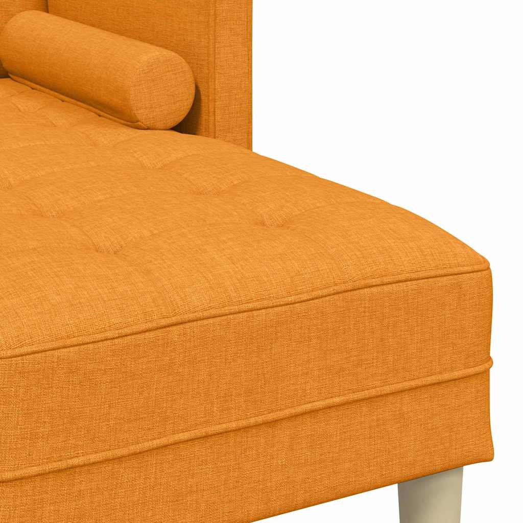 Sofa Set mit Kissen Dunkelgelb Polyester