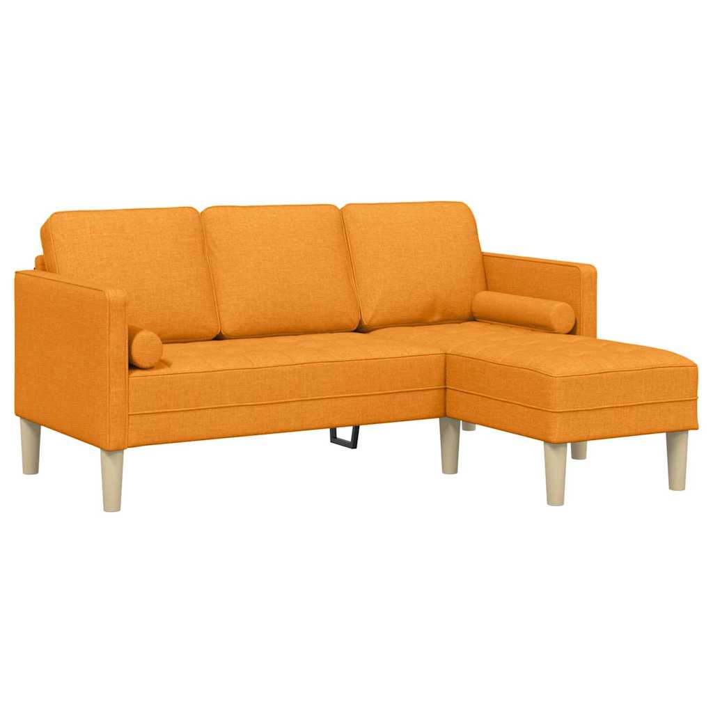 Sofa Set mit Kissen Dunkelgelb Polyester