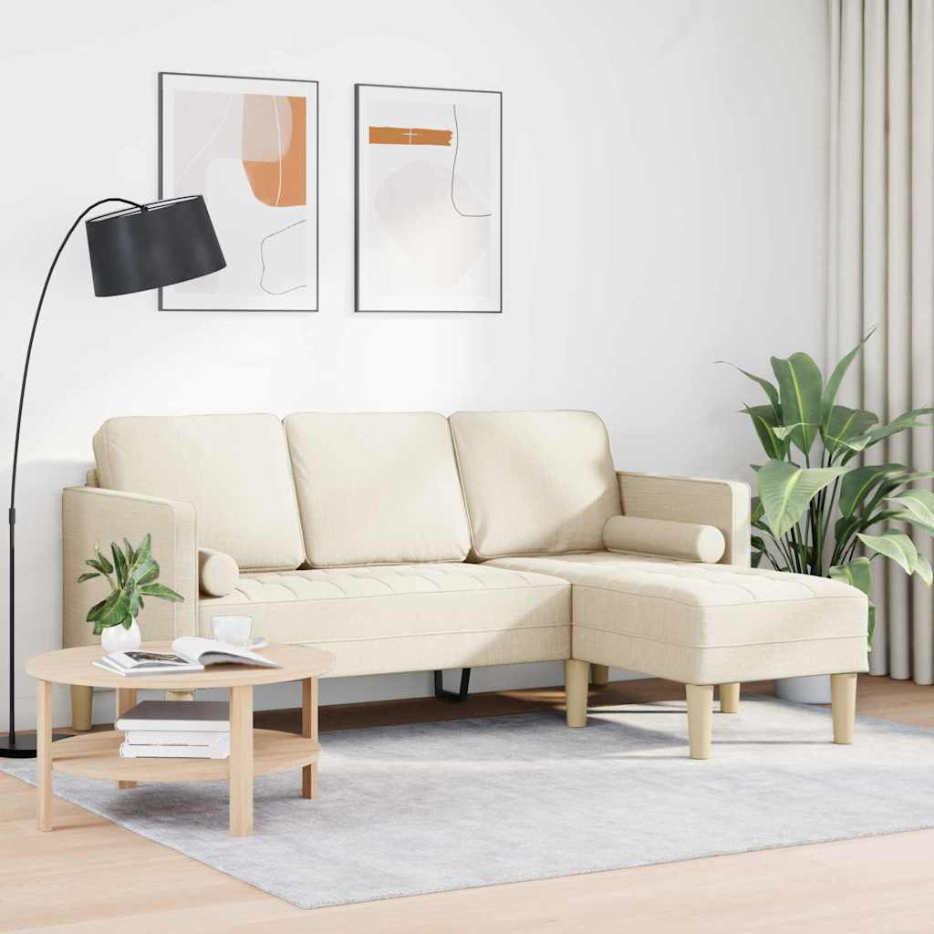 Sofa Set mit Kissen Leinen Polyester
