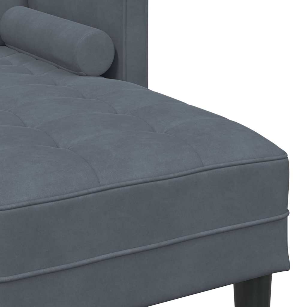 Sofa Set mit Kissen Dunkelgrau Polyester