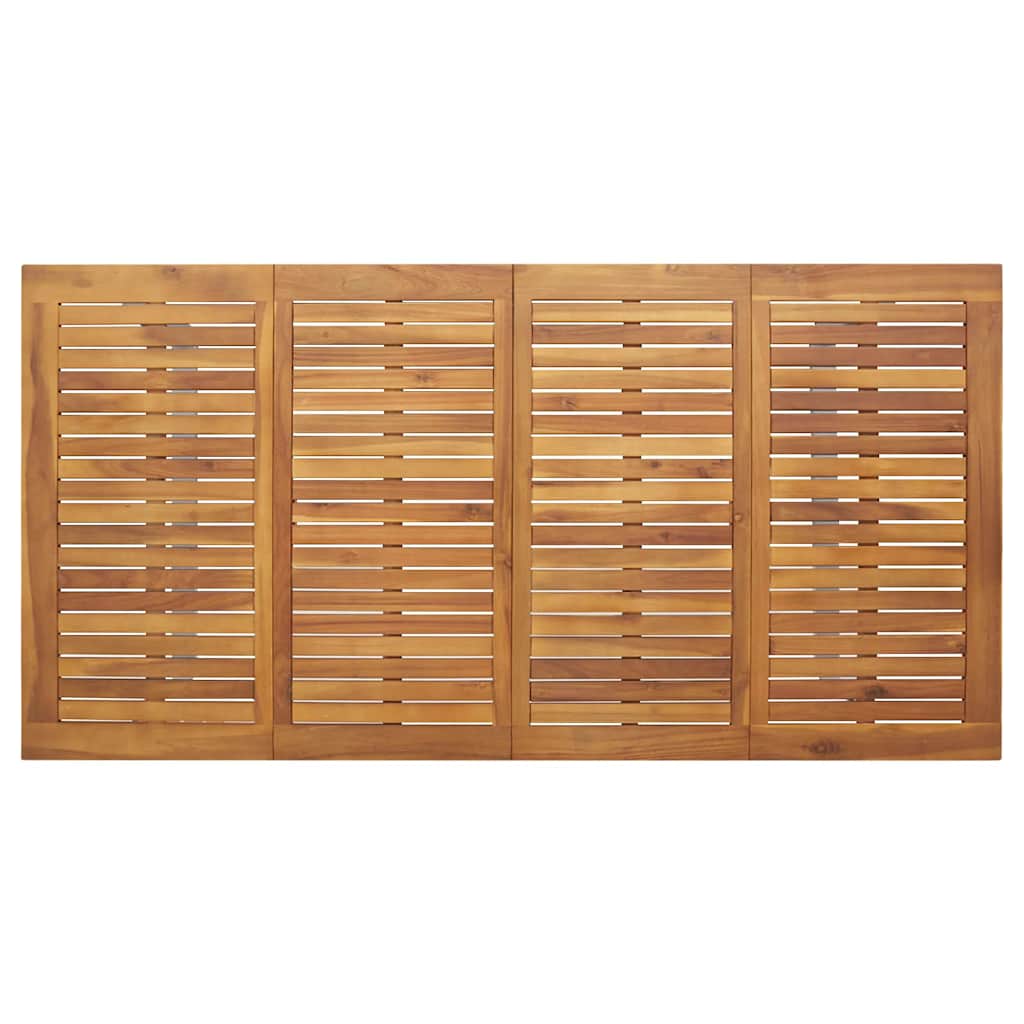 Gartentisch Grau 180 x 90 x 75 cm Massivholz Akazie