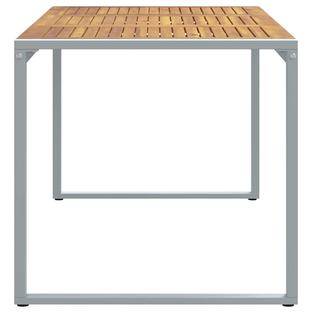 Gartentisch Grau 180 x 90 x 75 cm Massivholz Akazie