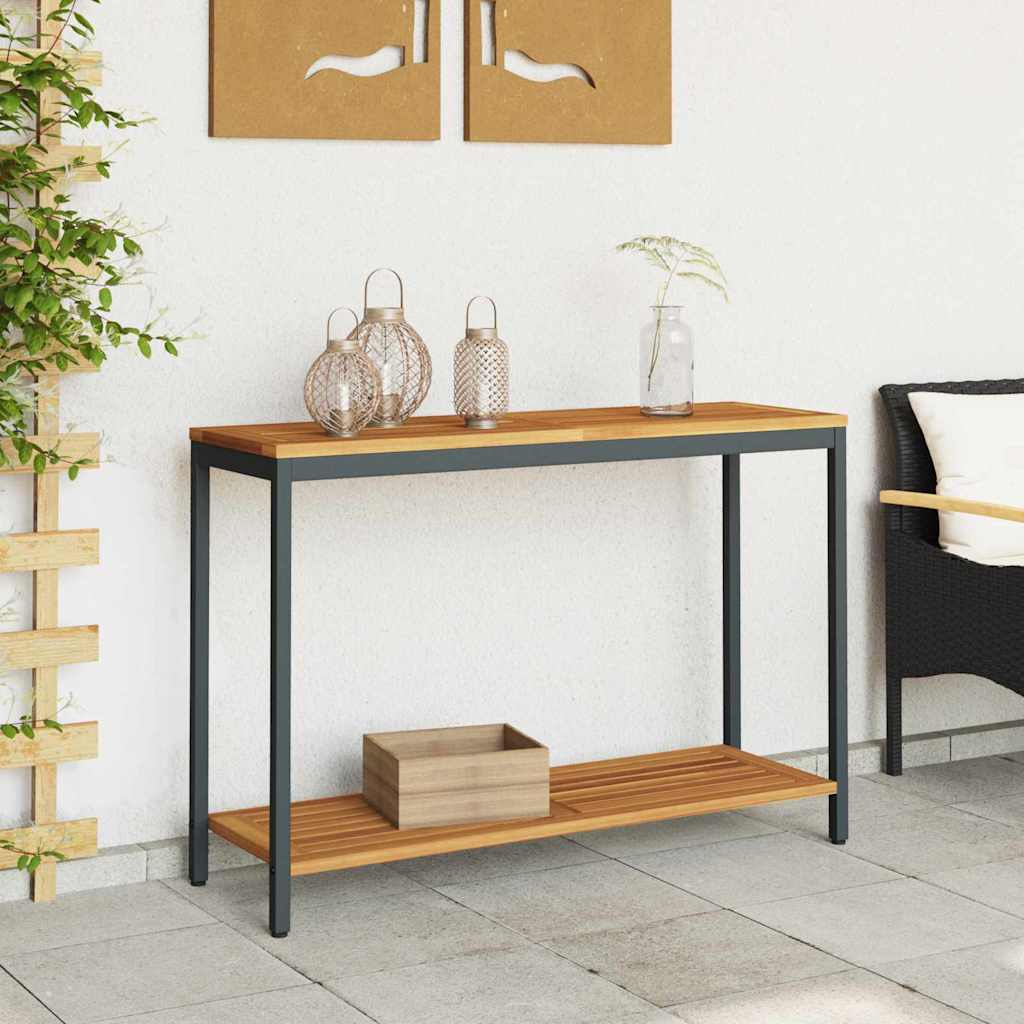 Tisch für Outdoor Natürlich und Schwarz 110 x 35 x 75 cm