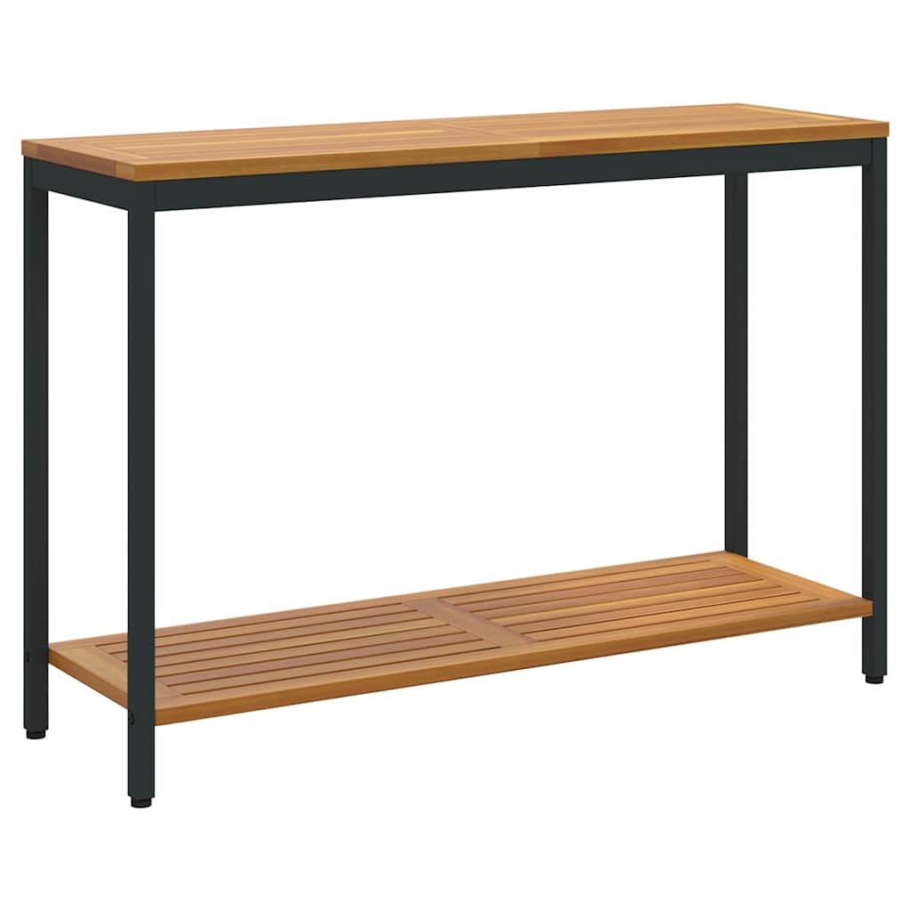 Tisch für Outdoor Natürlich und Schwarz 110 x 35 x 75 cm