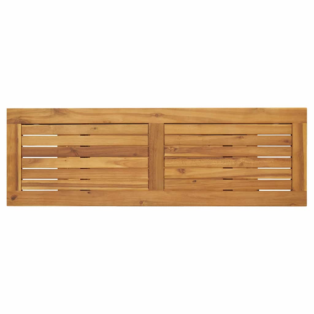 Tisch für Outdoor Natürlich und Schwarz 110 x 35 x 75 cm