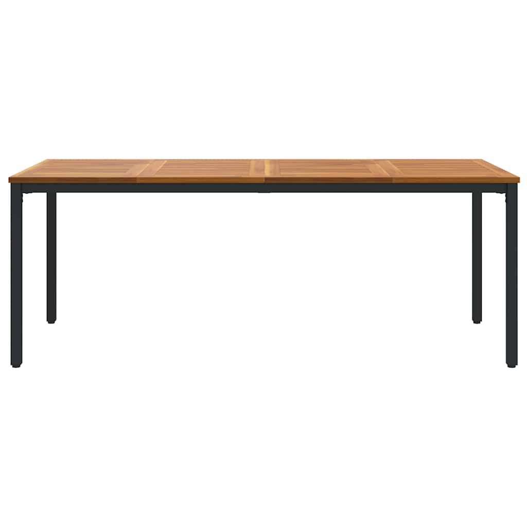 Tisch für Outdoor Natürlich und Schwarz 200 x 90 x 75 cm