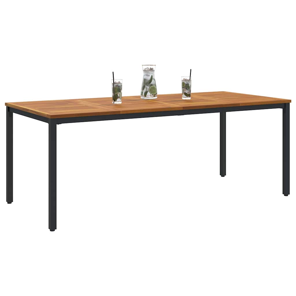 Tisch für Outdoor Natürlich und Schwarz 200 x 90 x 75 cm