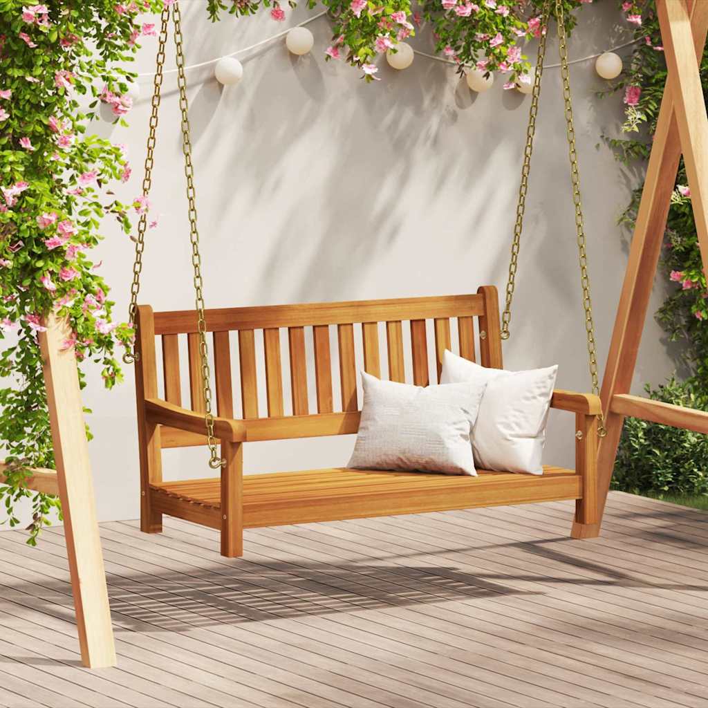 Gartenschaukelbank Natur 110 x 56 x 58,5 cm Massivholz Akazie