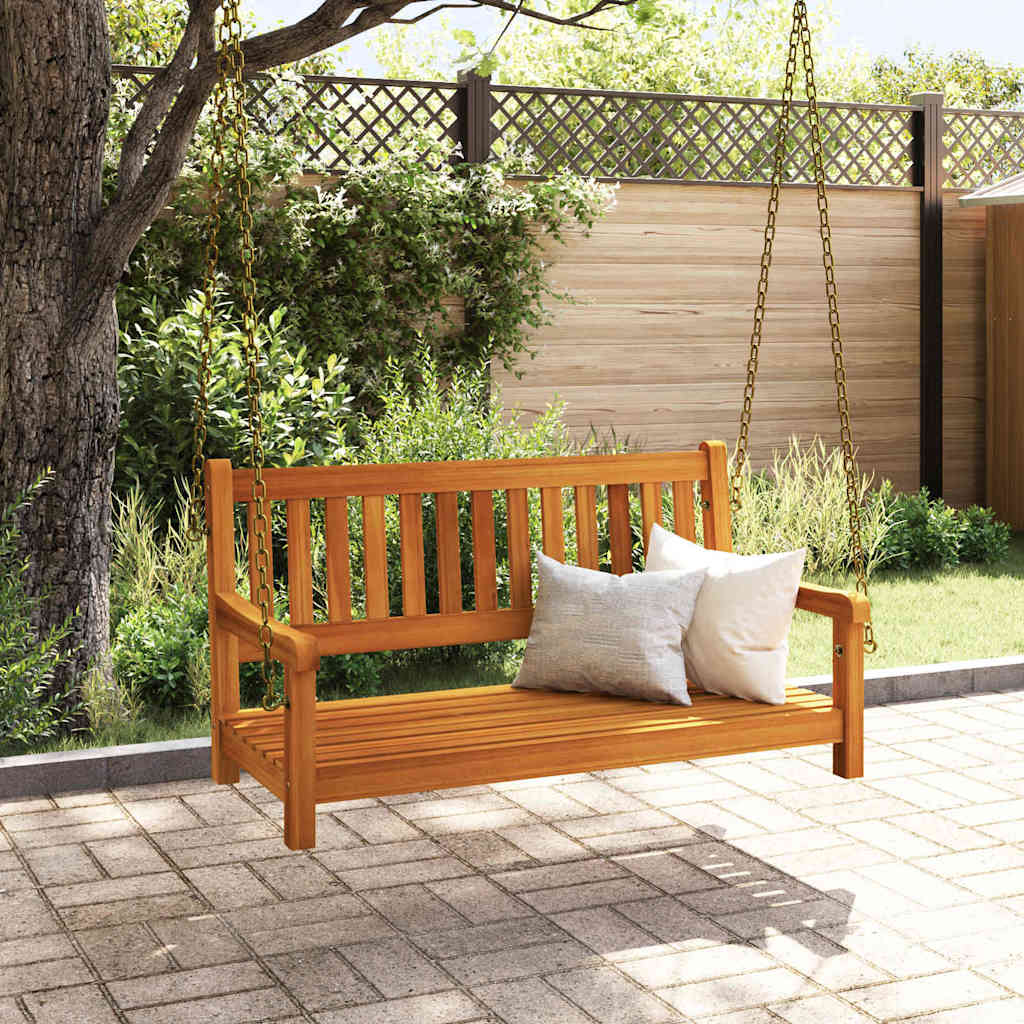 Gartenschaukelbank Natur 110 x 56 x 58,5 cm Massivholz Akazie