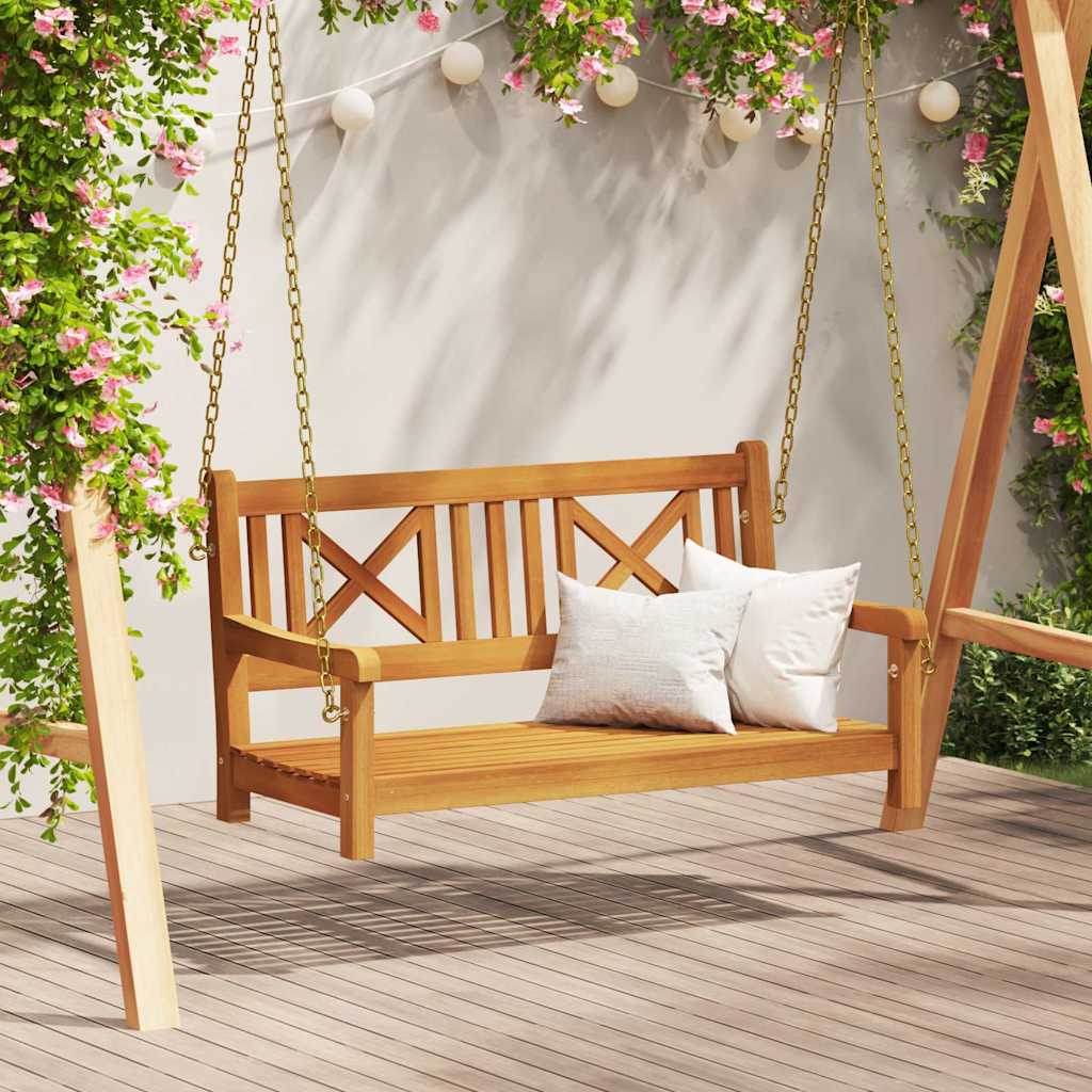 Gartenschaukelbank Natur 110 x 56 x 58,5 cm Massivholz Akazie