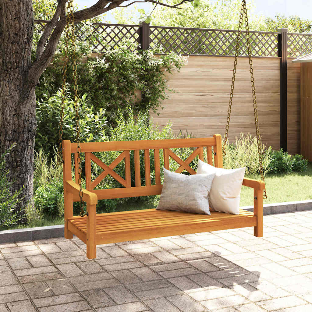 Gartenschaukelbank Natur 110 x 56 x 58,5 cm Massivholz Akazie