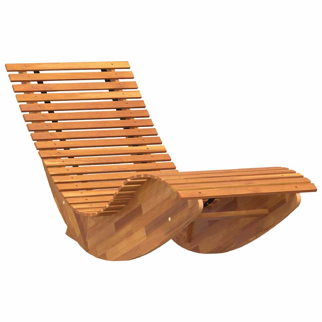 Liege 2-Person 2 pcs Braun 154 x 60 x 74 cm Massivholz Akazie