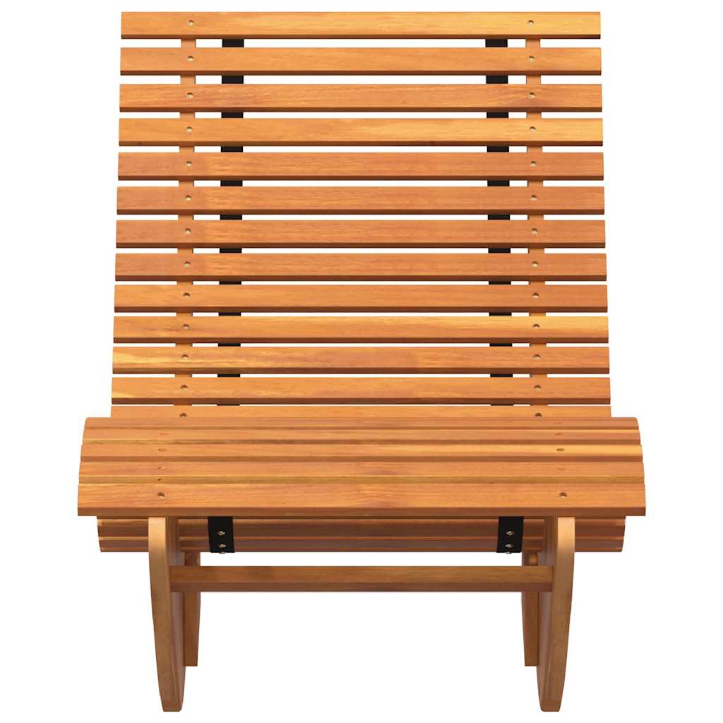 Liege 2-Person 2 pcs Braun 154 x 60 x 74 cm Massivholz Akazie
