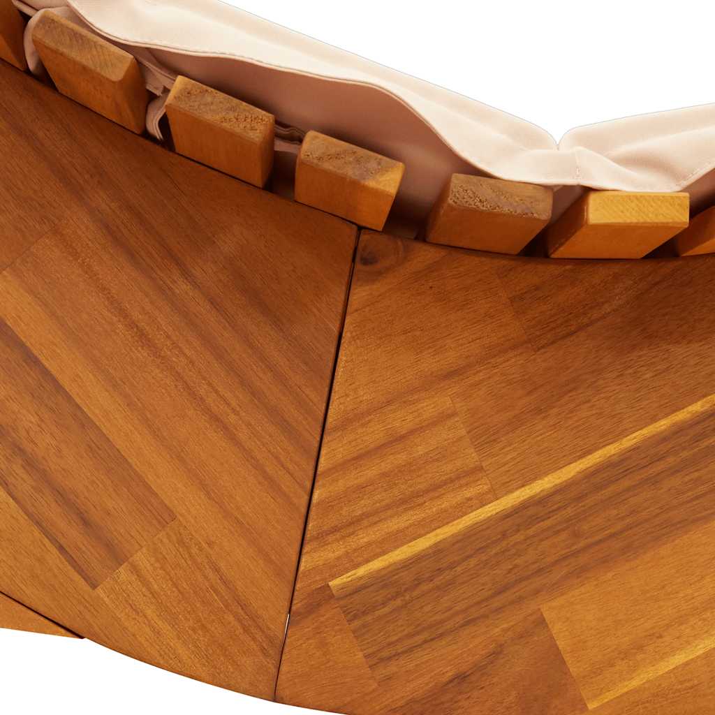 Schaukel-Sonnenliege mit Auflage Massivholz Akazie