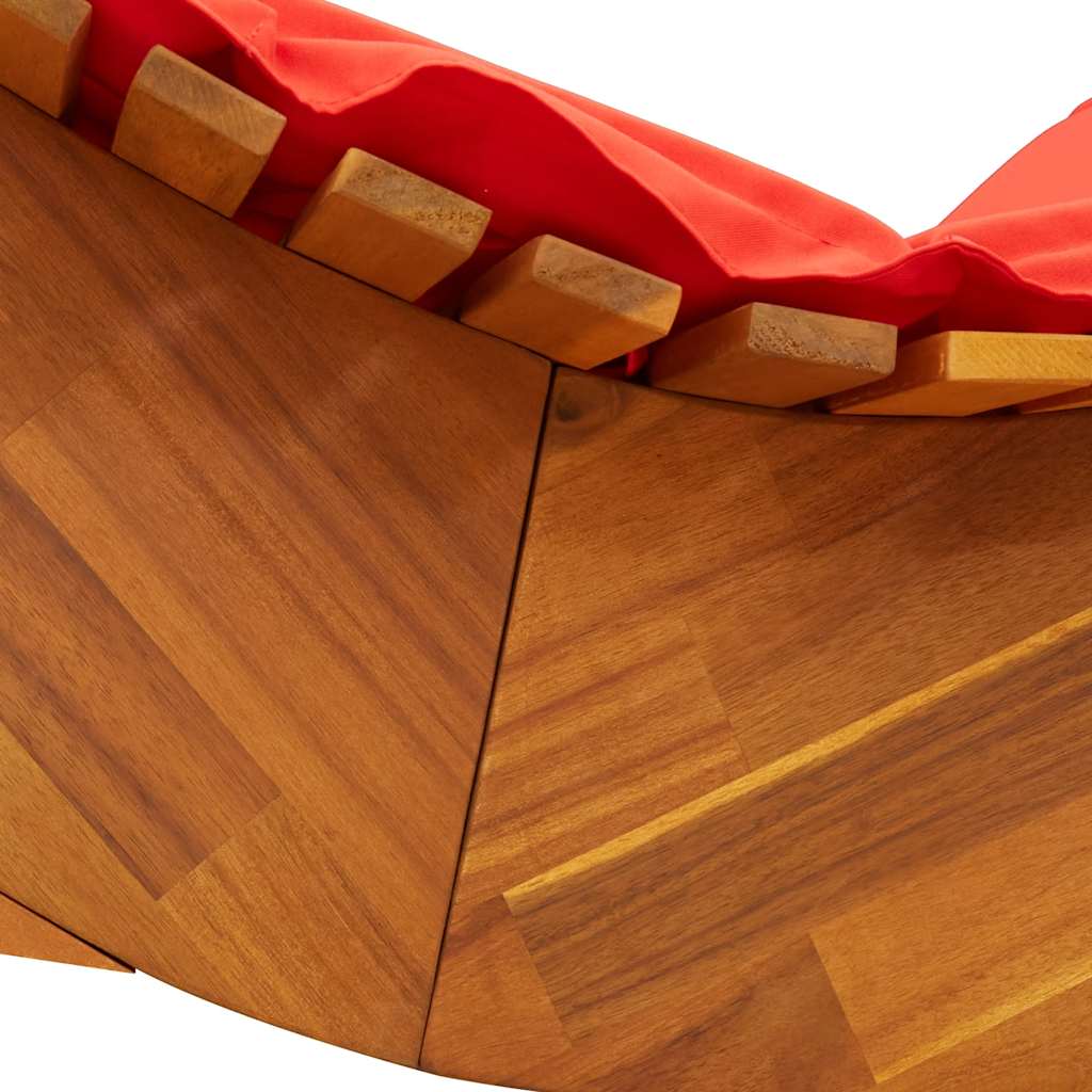 Schaukel-Sonnenliege mit Auflage Massivholz Akazie