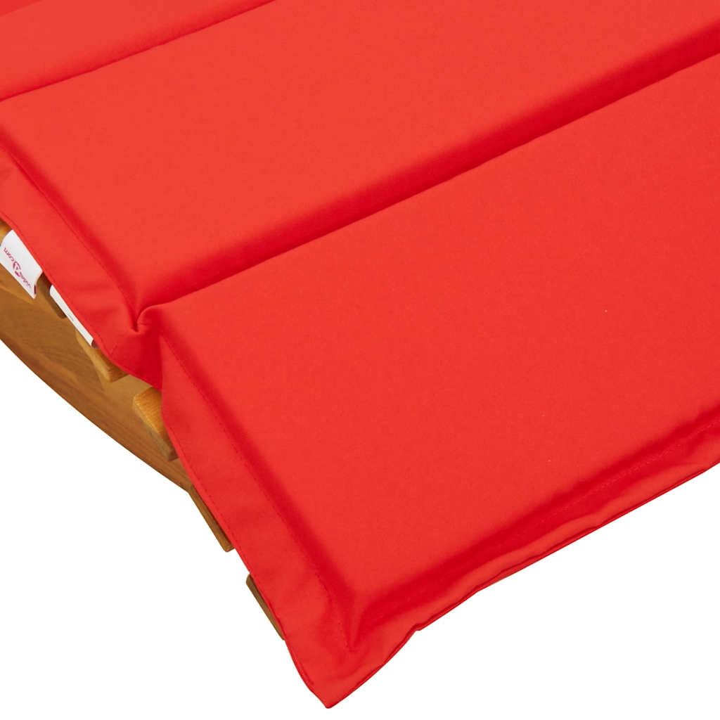 Schaukel-Sonnenliege mit Auflage Massivholz Akazie