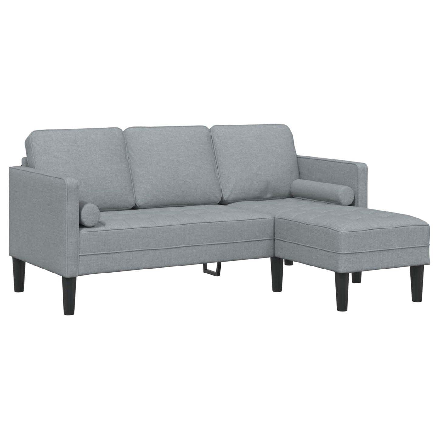 Sofa Set mit Kissen 2 pcs Hellgrau Polyester