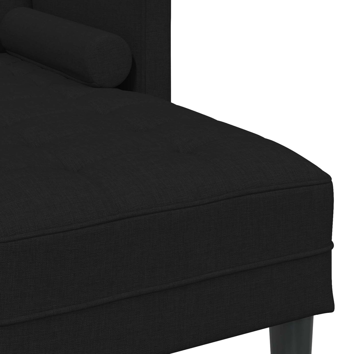 Sofa Set mit Kissen 2 pcs Schwarz Polyester