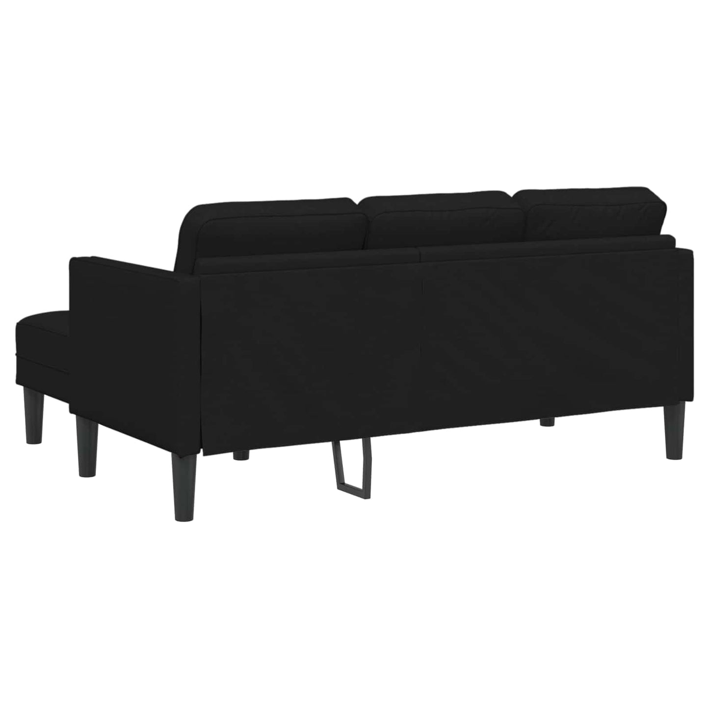 Sofa Set mit Kissen 2 pcs Schwarz Polyester