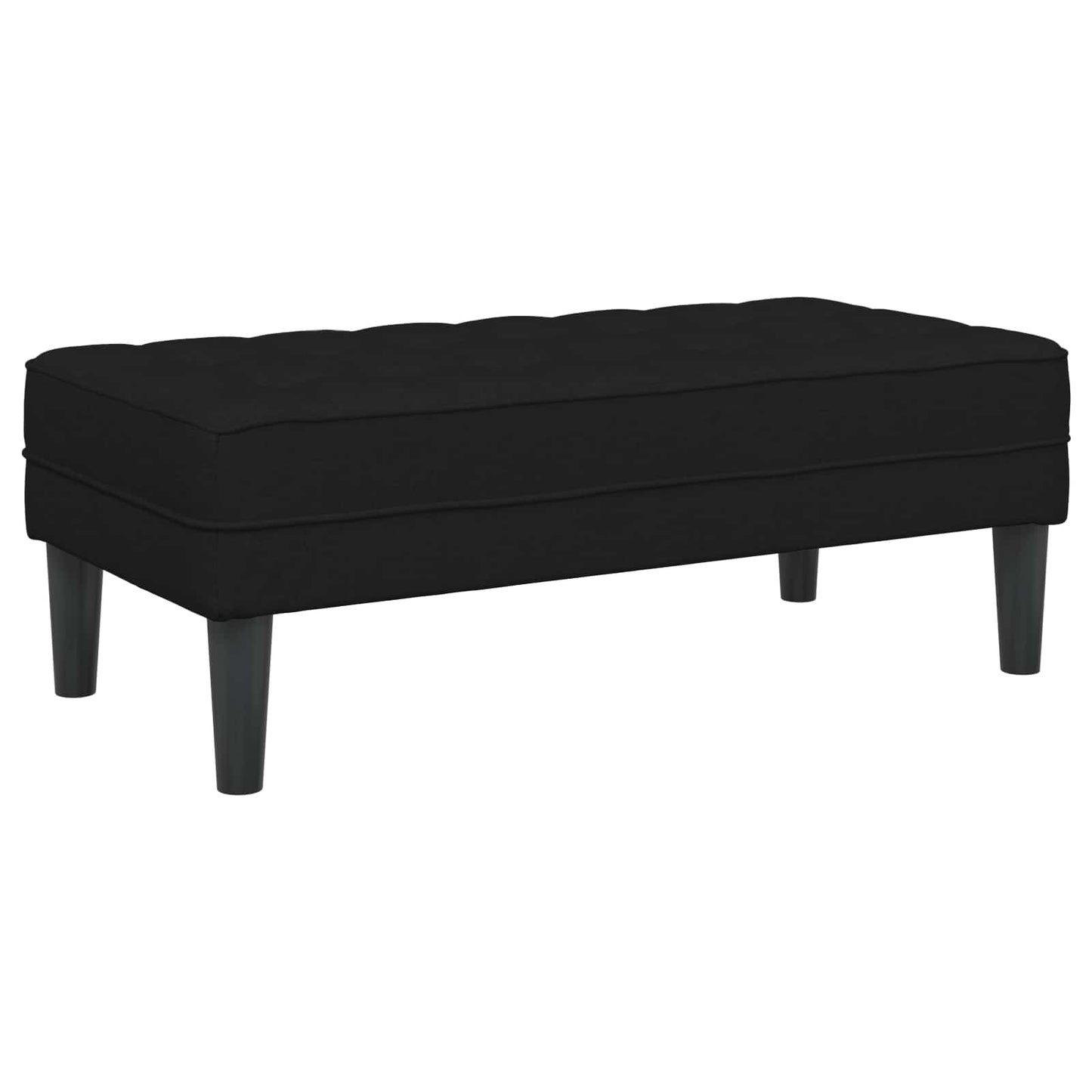 Sofa Set mit Kissen 2 pcs Schwarz Polyester