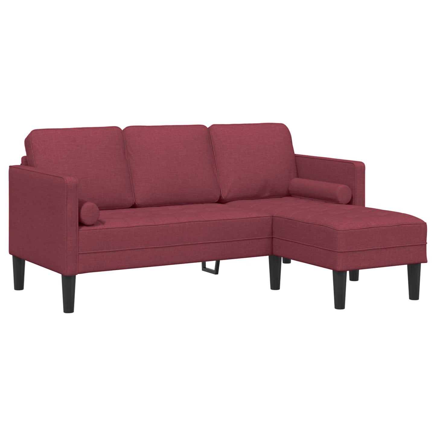 Sofa Set mit Kissen 2 pcs Weinrot Polyester
