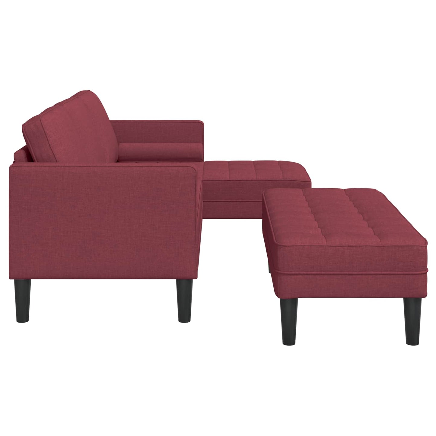Sofa Set mit Kissen 2 pcs Weinrot Polyester