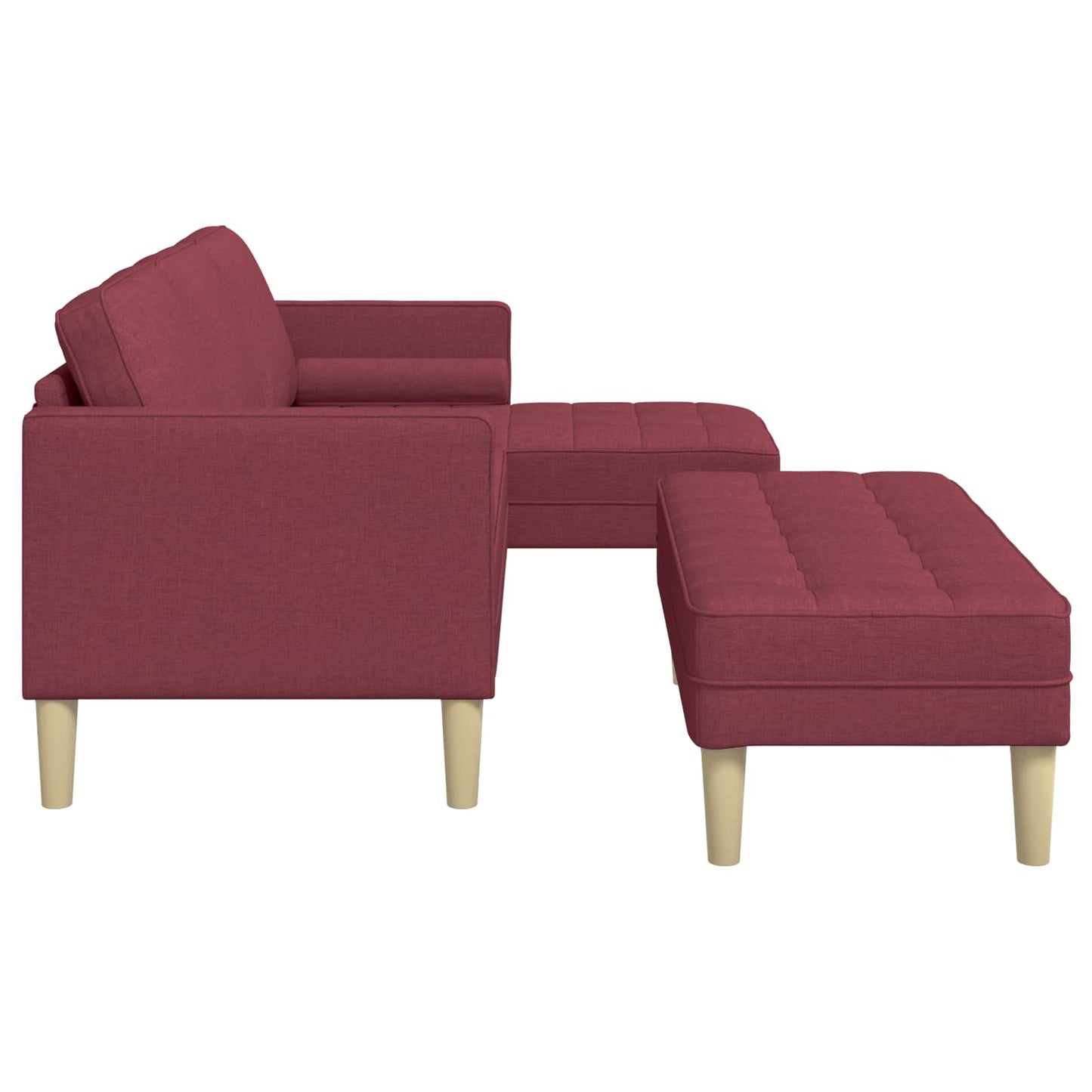 Sofa Set mit Kissen 2 pcs Weinrot Polyester
