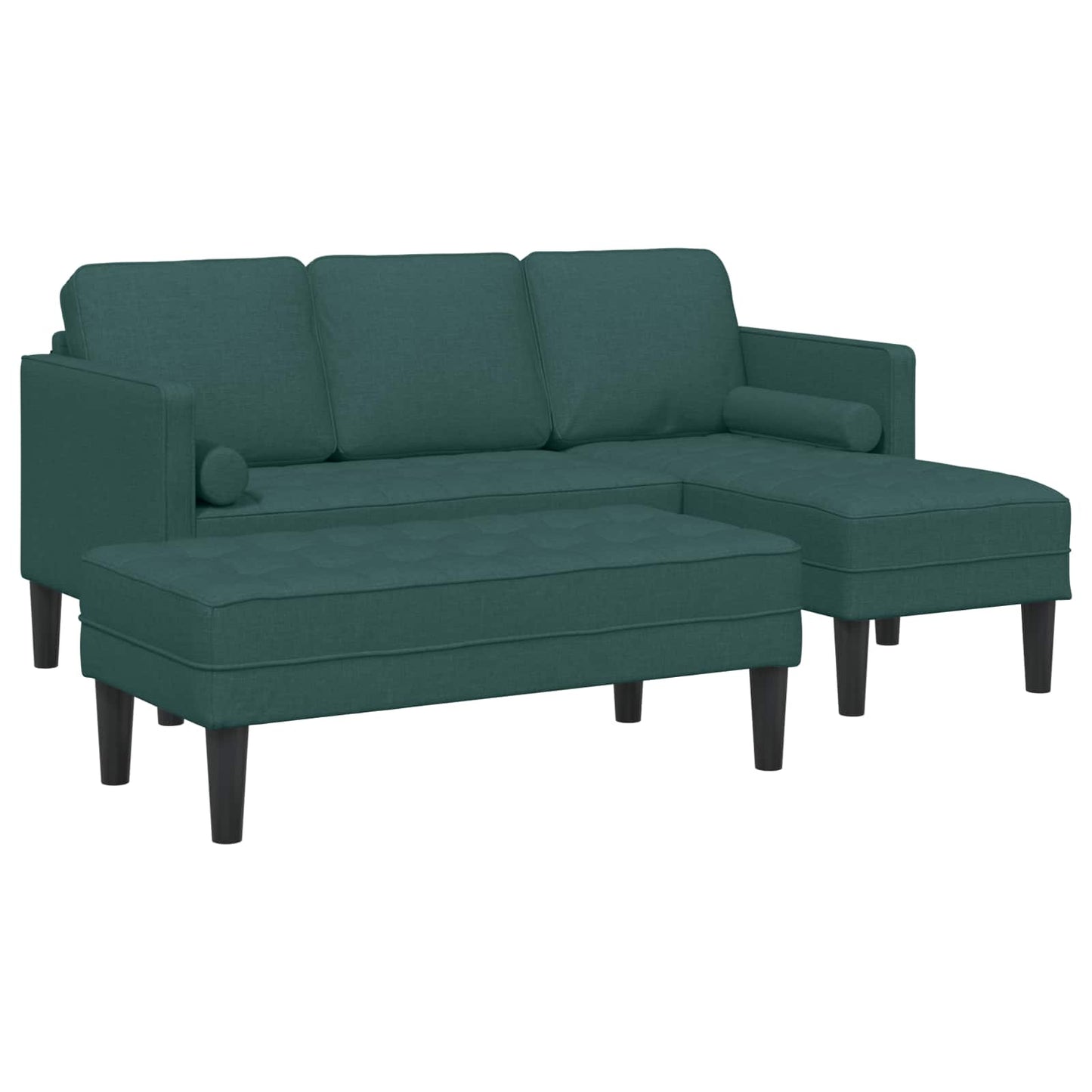 Sofa Set mit Kissen 2 pcs Dunkelgrün Polyester