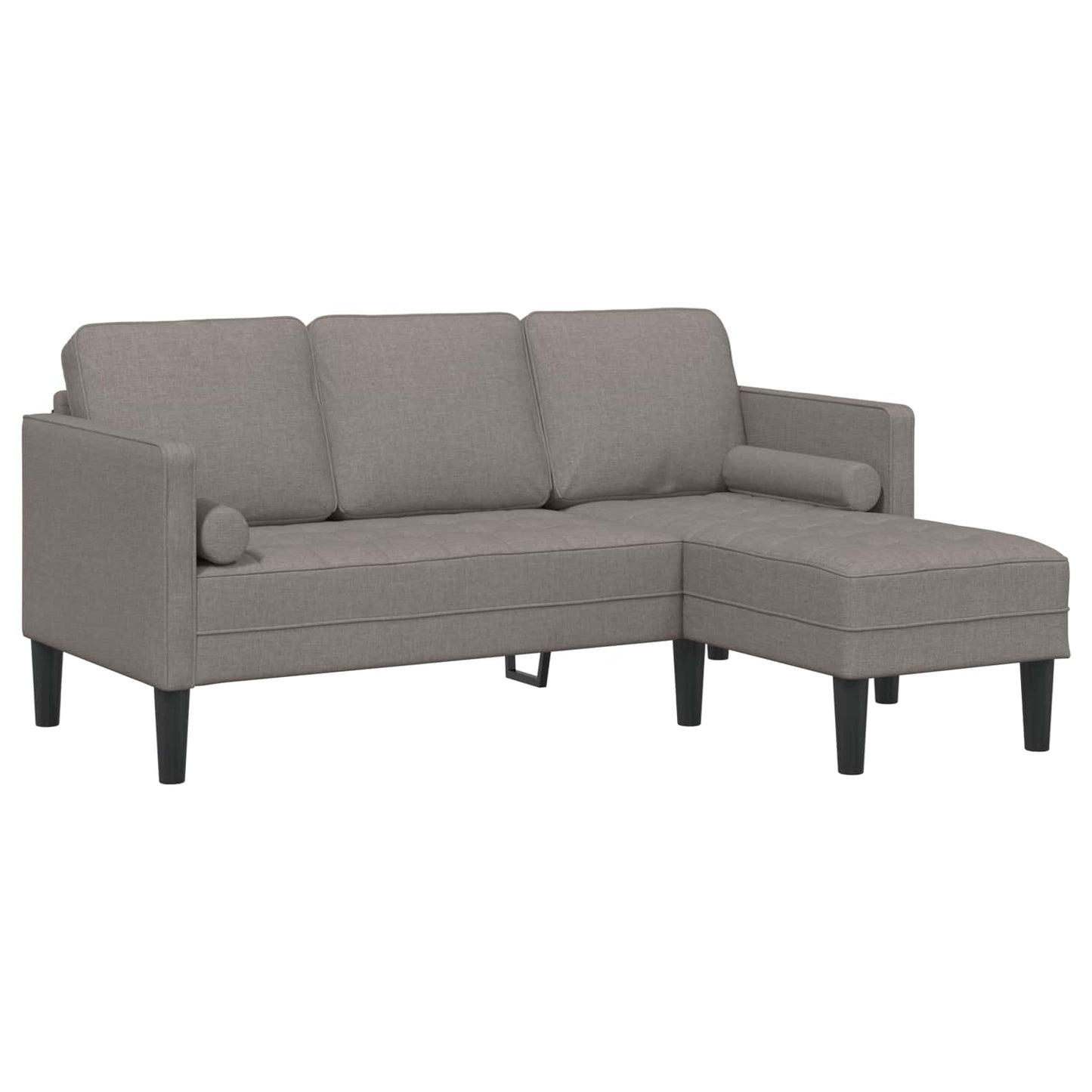 Sofa Set mit Kissen 2 pcs Taupe Polyester