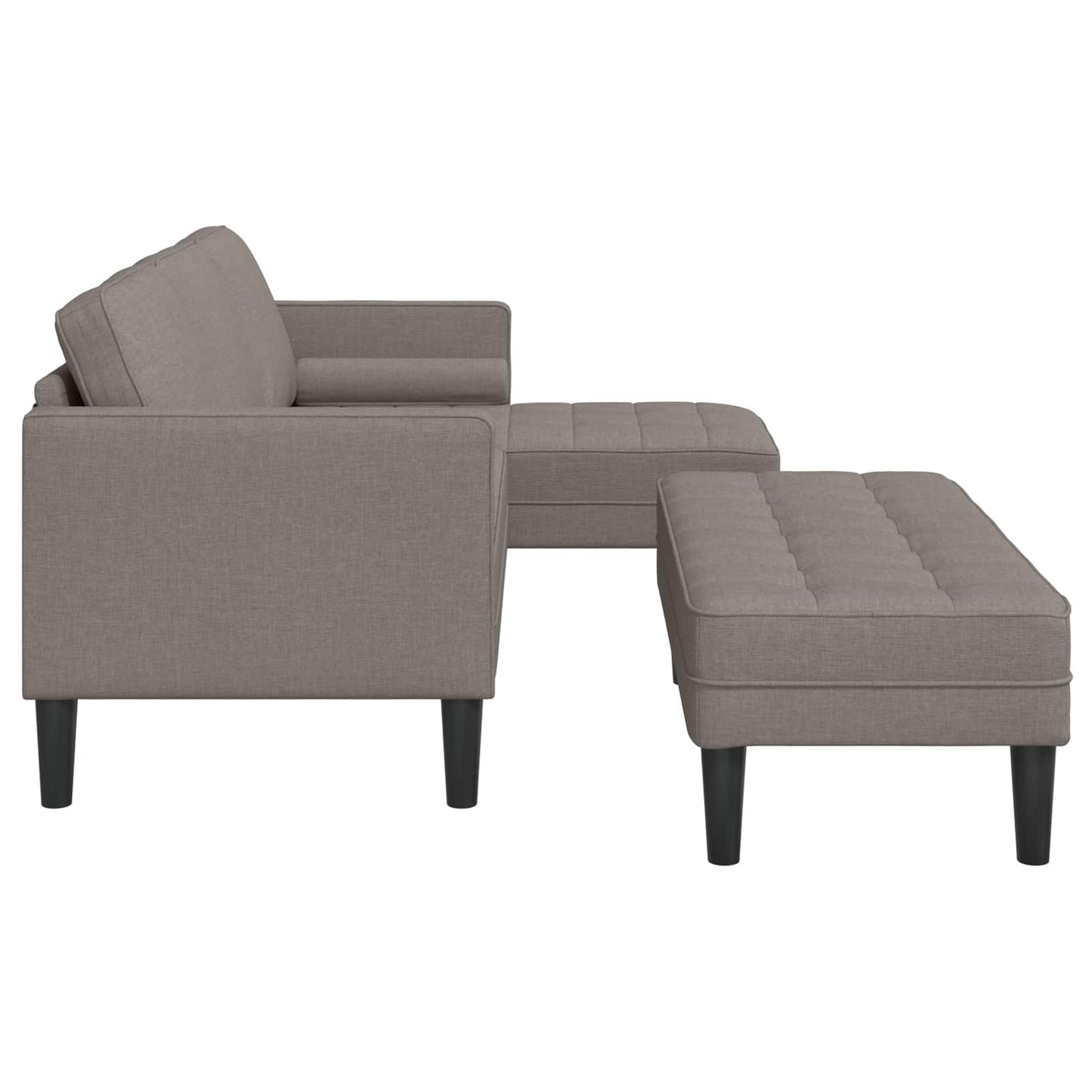 Sofa Set mit Kissen 2 pcs Taupe Polyester
