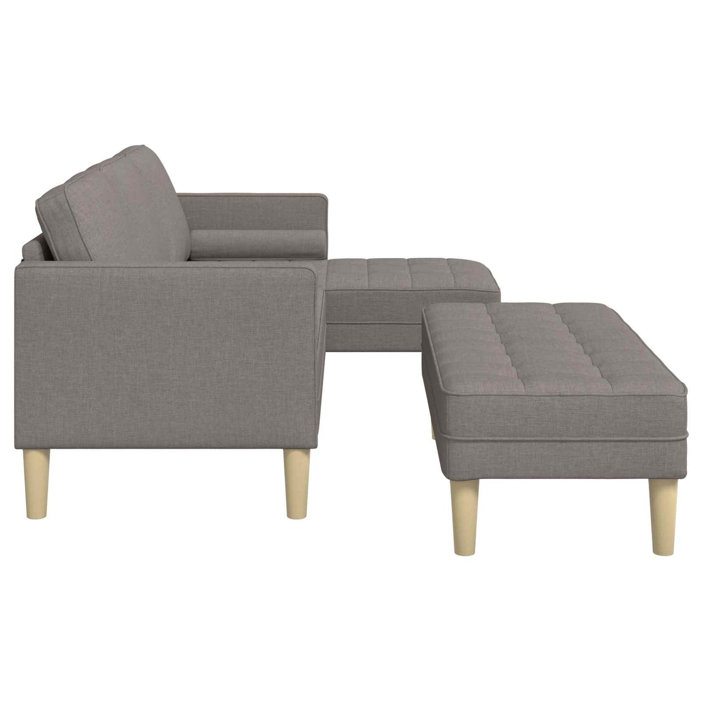 Sofa Set mit Kissen 2 pcs Taupe Polyester