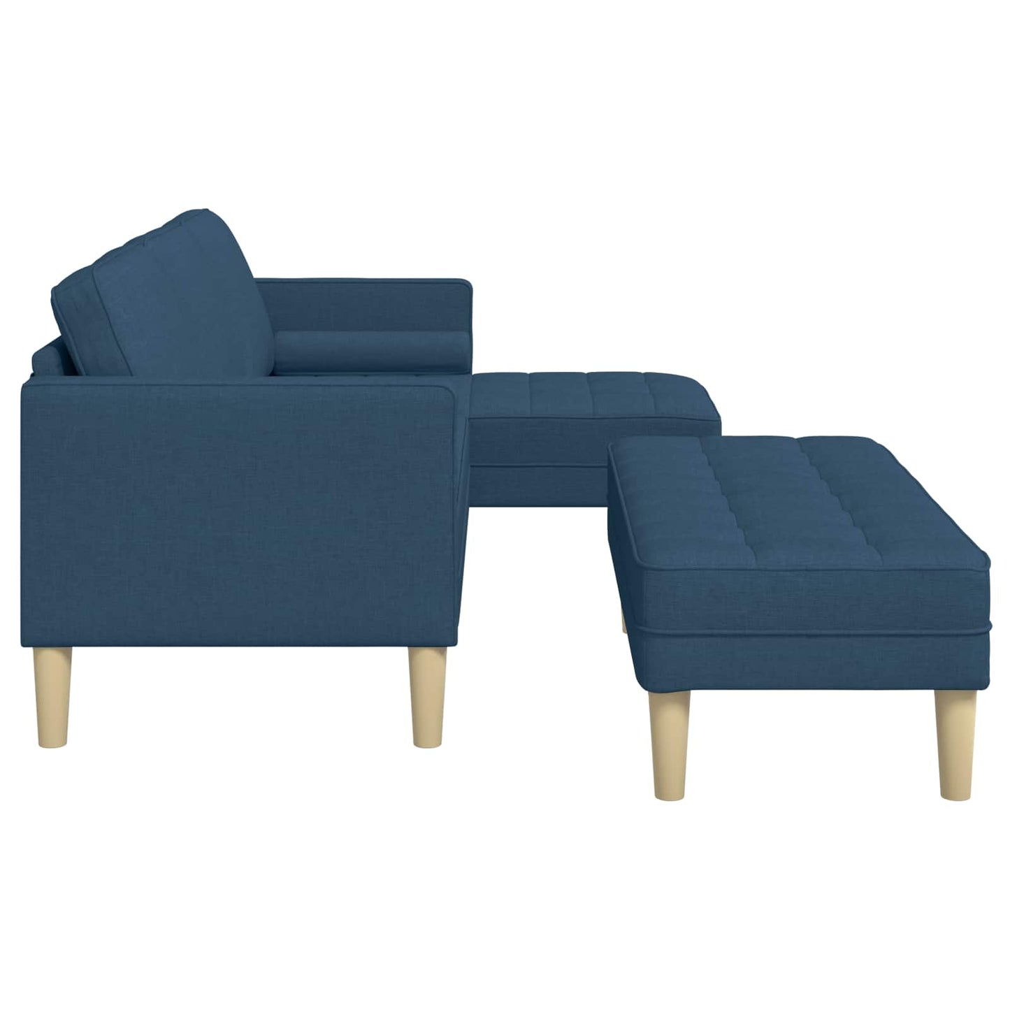 Sofa Set mit Kissen 2 pcs Blau Polyester