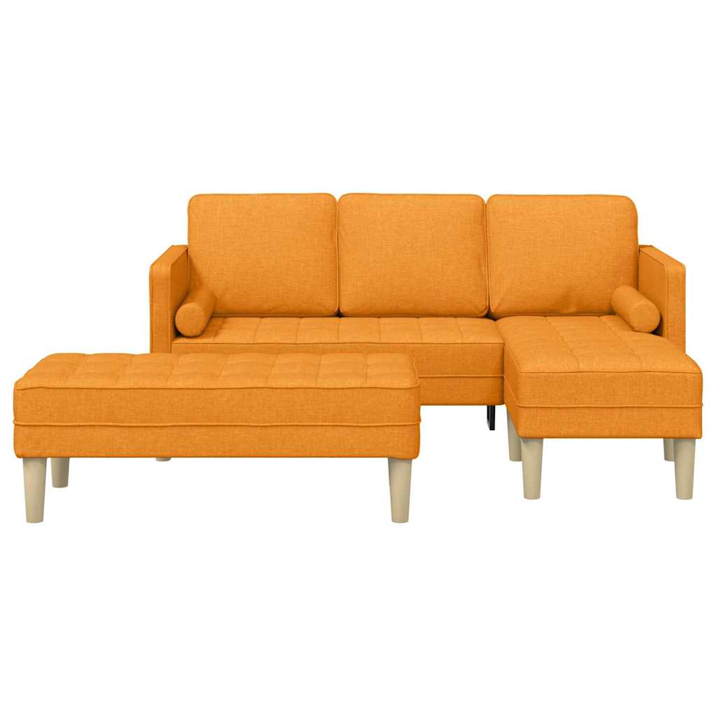 Sofa Set mit Kissen 2 pcs Dunkelgelb Polyester