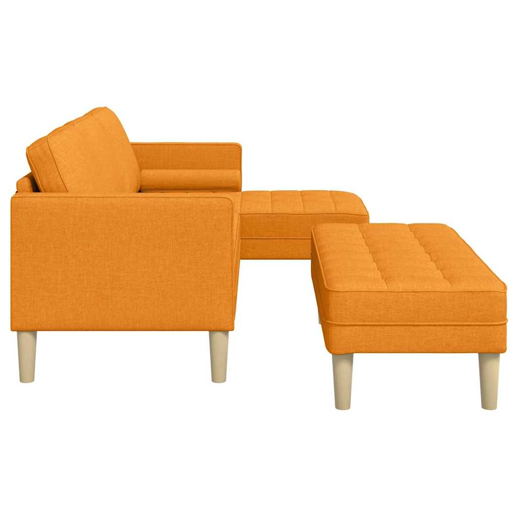 Sofa Set mit Kissen 2 pcs Dunkelgelb Polyester