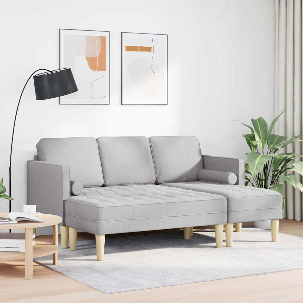 Sofa Set 2 pcs Wolkengrau 173 x 131 x 67 cm Polyester