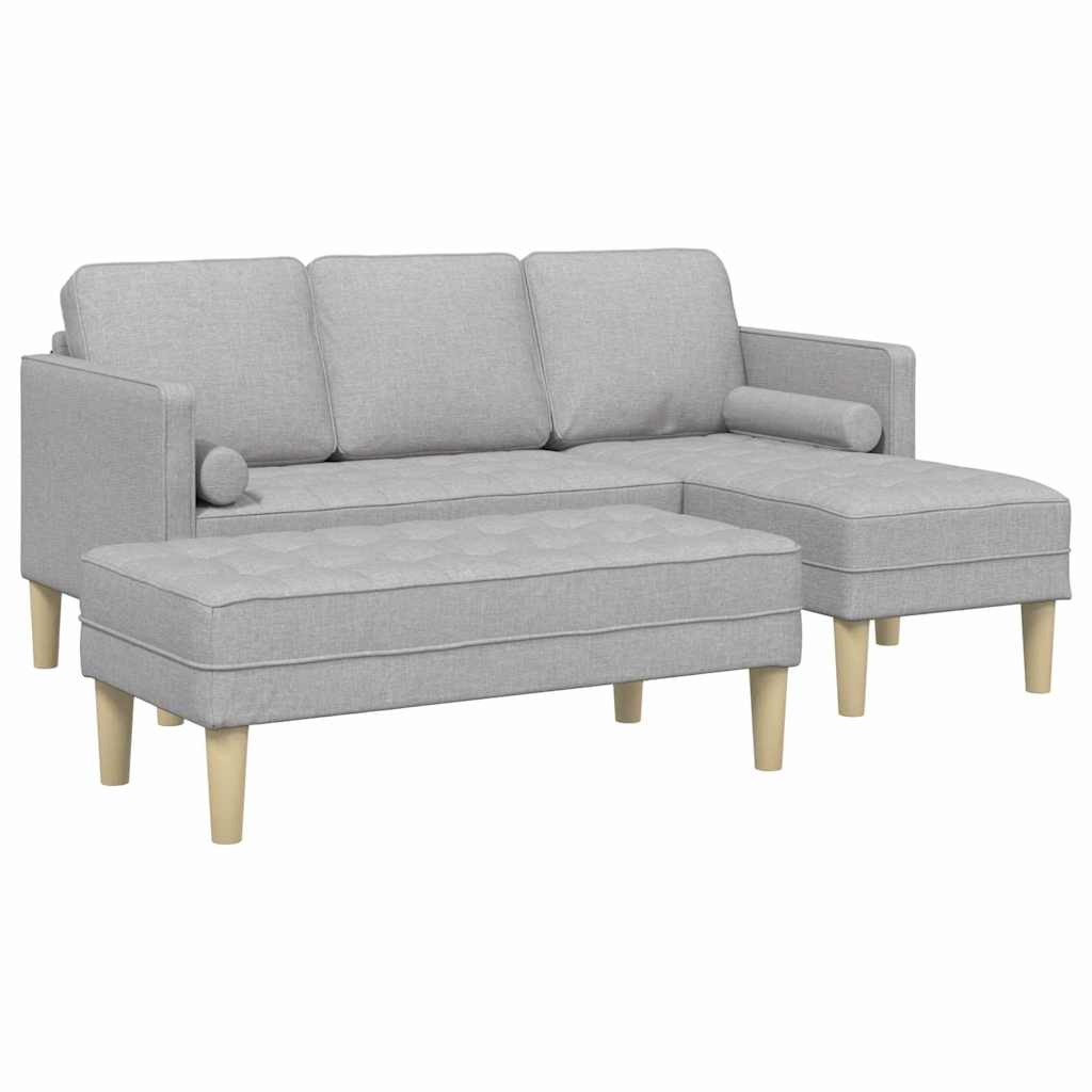 Sofa Set 2 pcs Wolkengrau 173 x 131 x 67 cm Polyester