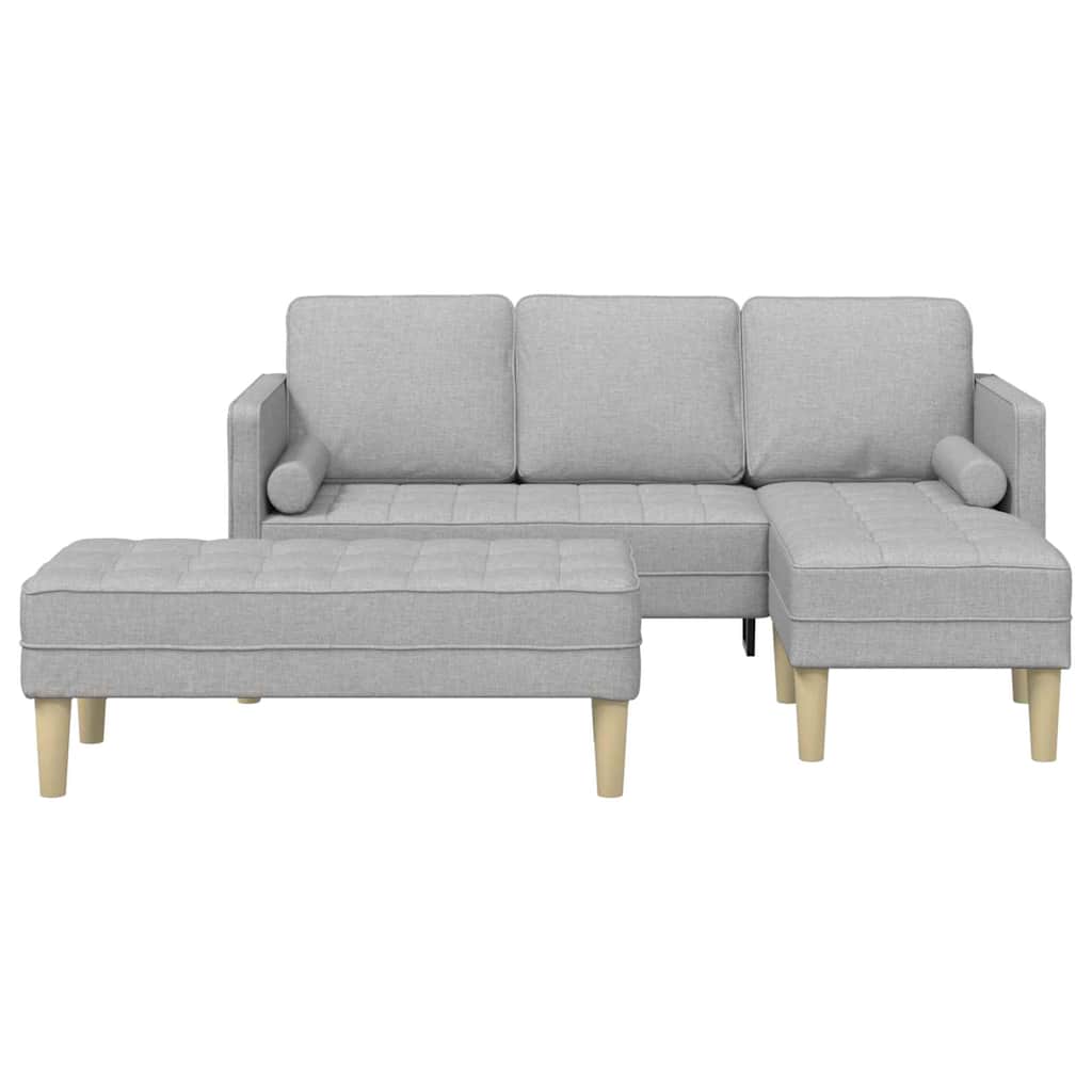 Sofa Set 2 pcs Wolkengrau 173 x 131 x 67 cm Polyester