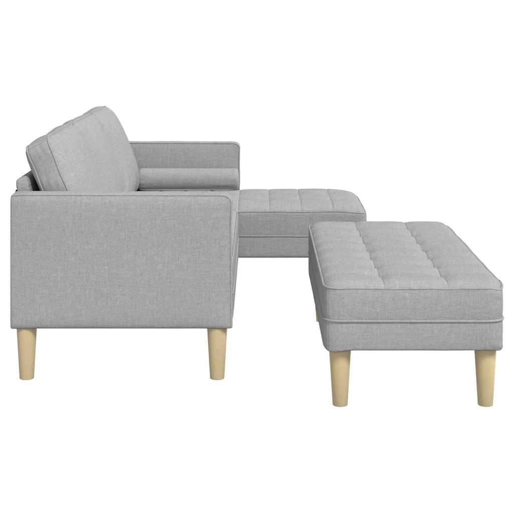 Sofa Set 2 pcs Wolkengrau 173 x 131 x 67 cm Polyester