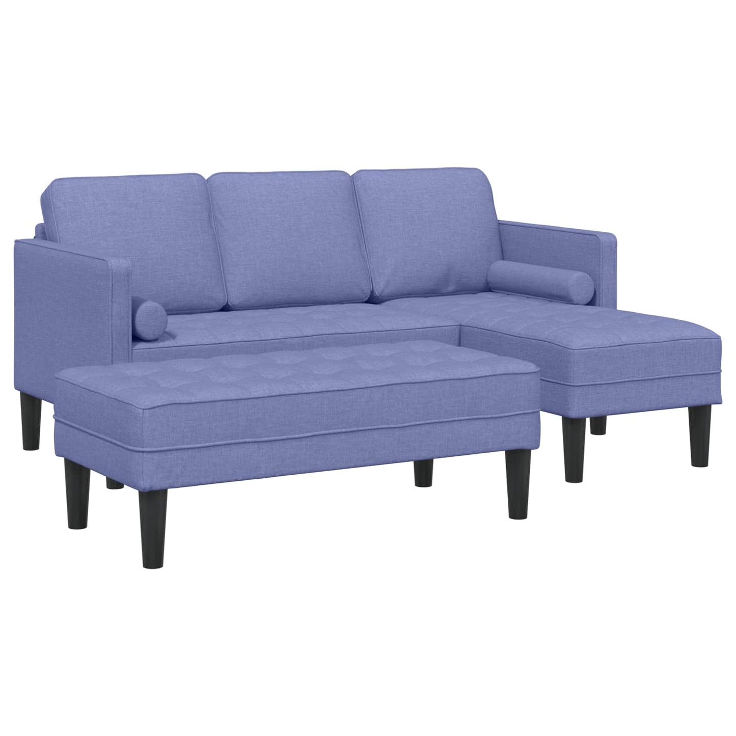Sofa Set mit Kissen 2 pcs Jeans blau Polyester