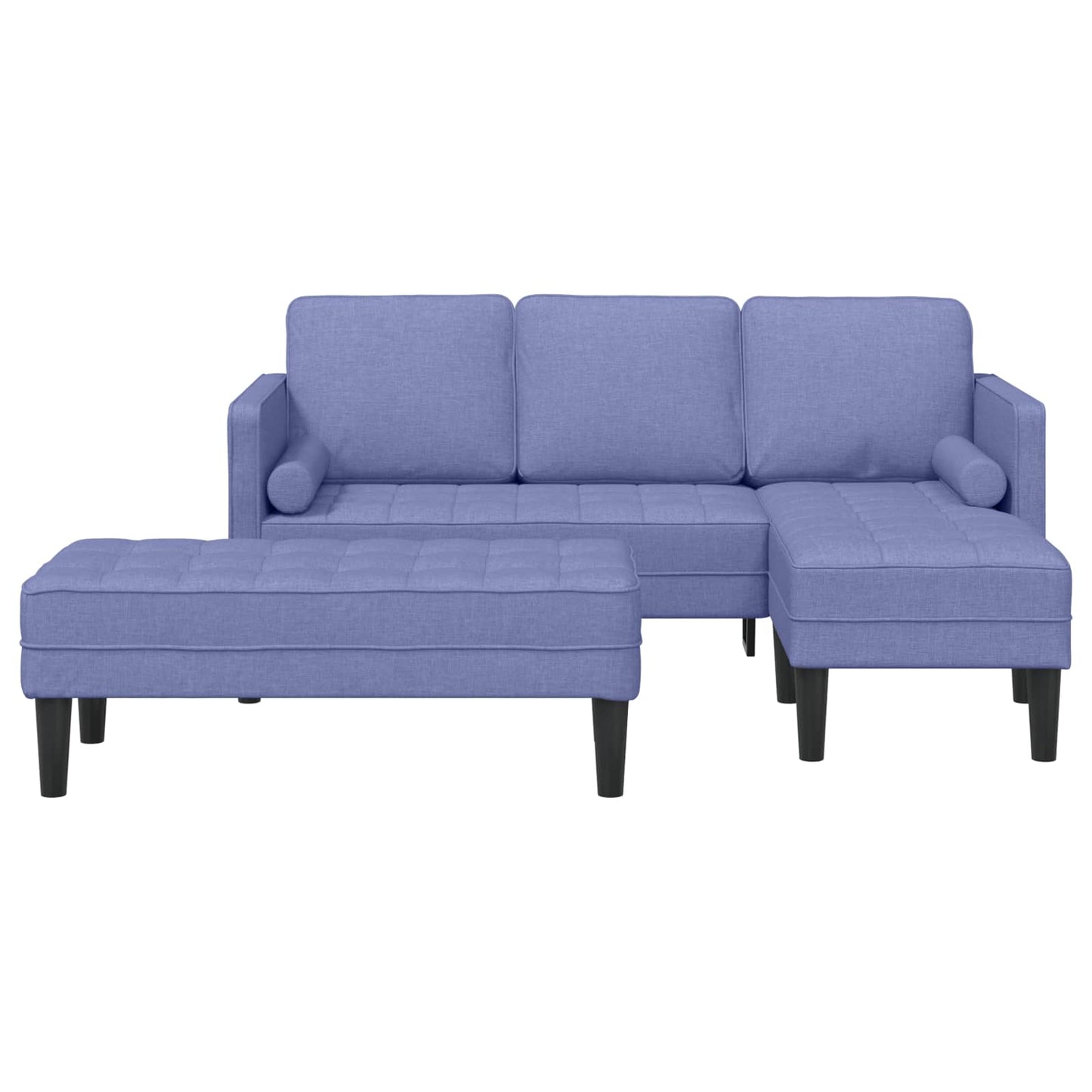 Sofa Set mit Kissen 2 pcs Jeans blau Polyester