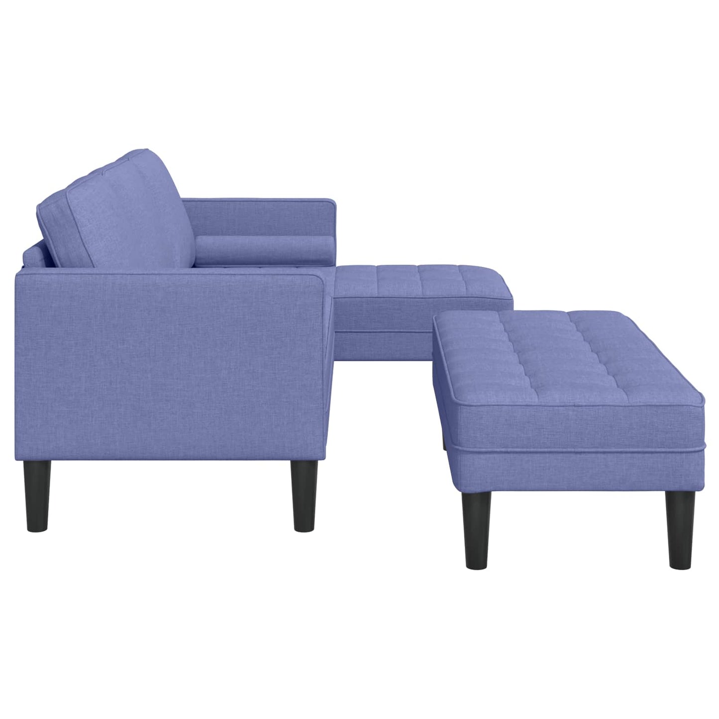 Sofa Set mit Kissen 2 pcs Jeans blau Polyester