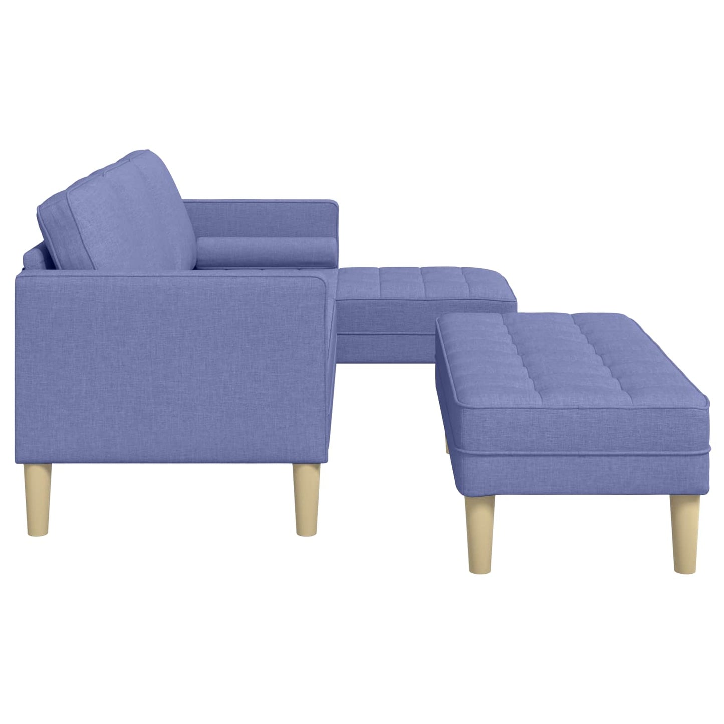 Sofa Set mit Kissen 2 pcs Jeans blau Polyester