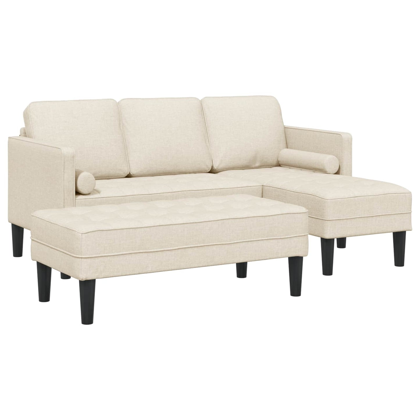 Sofa Set mit Kissen 2 pcs Leinen Polyester