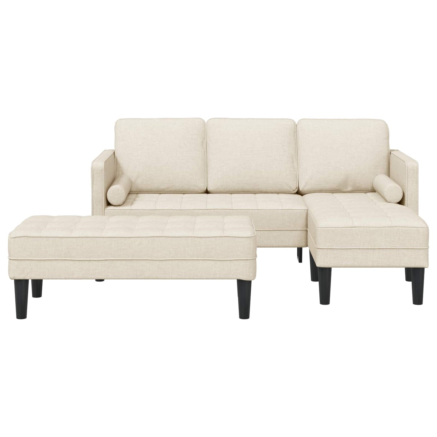 Sofa Set mit Kissen 2 pcs Leinen Polyester