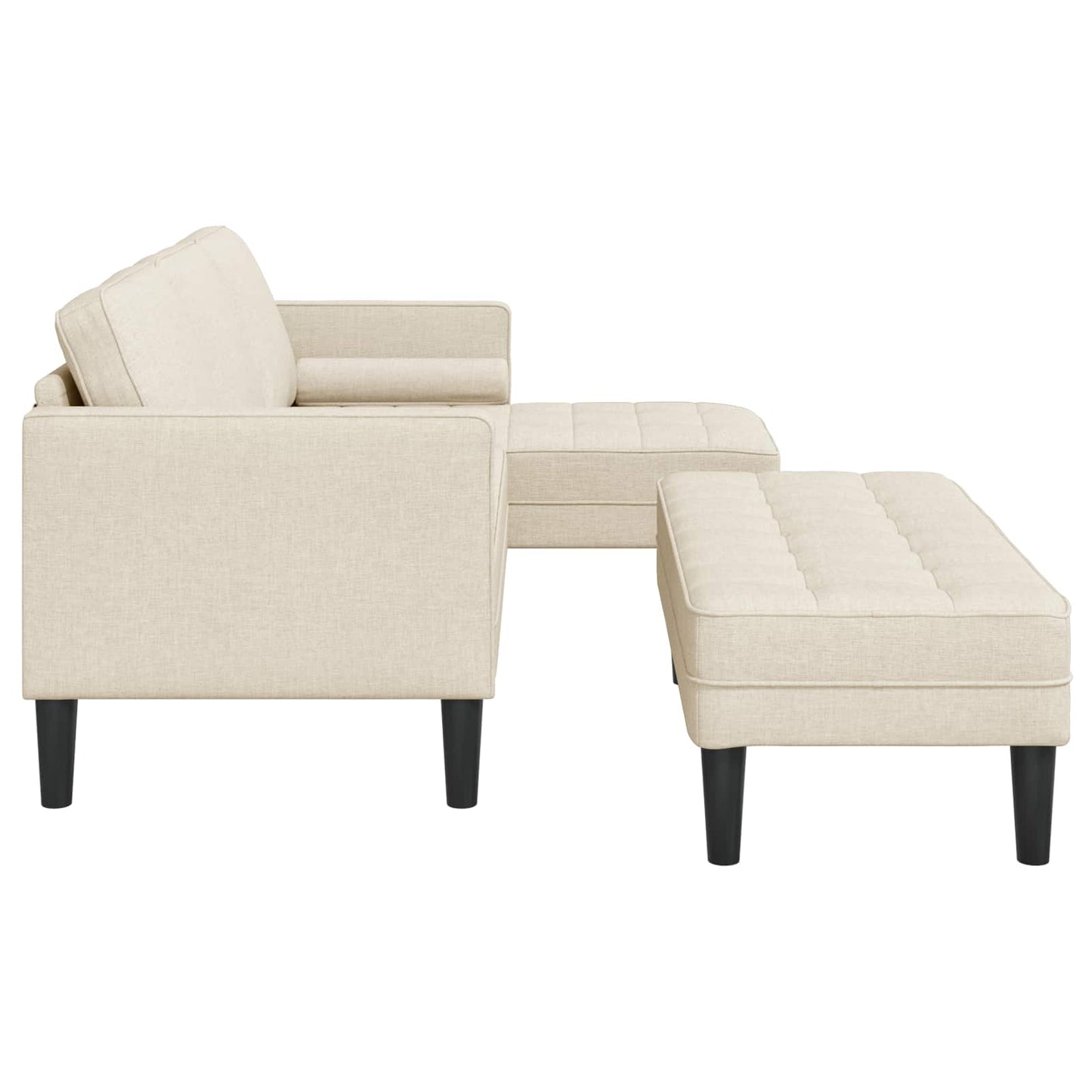 Sofa Set mit Kissen 2 pcs Leinen Polyester