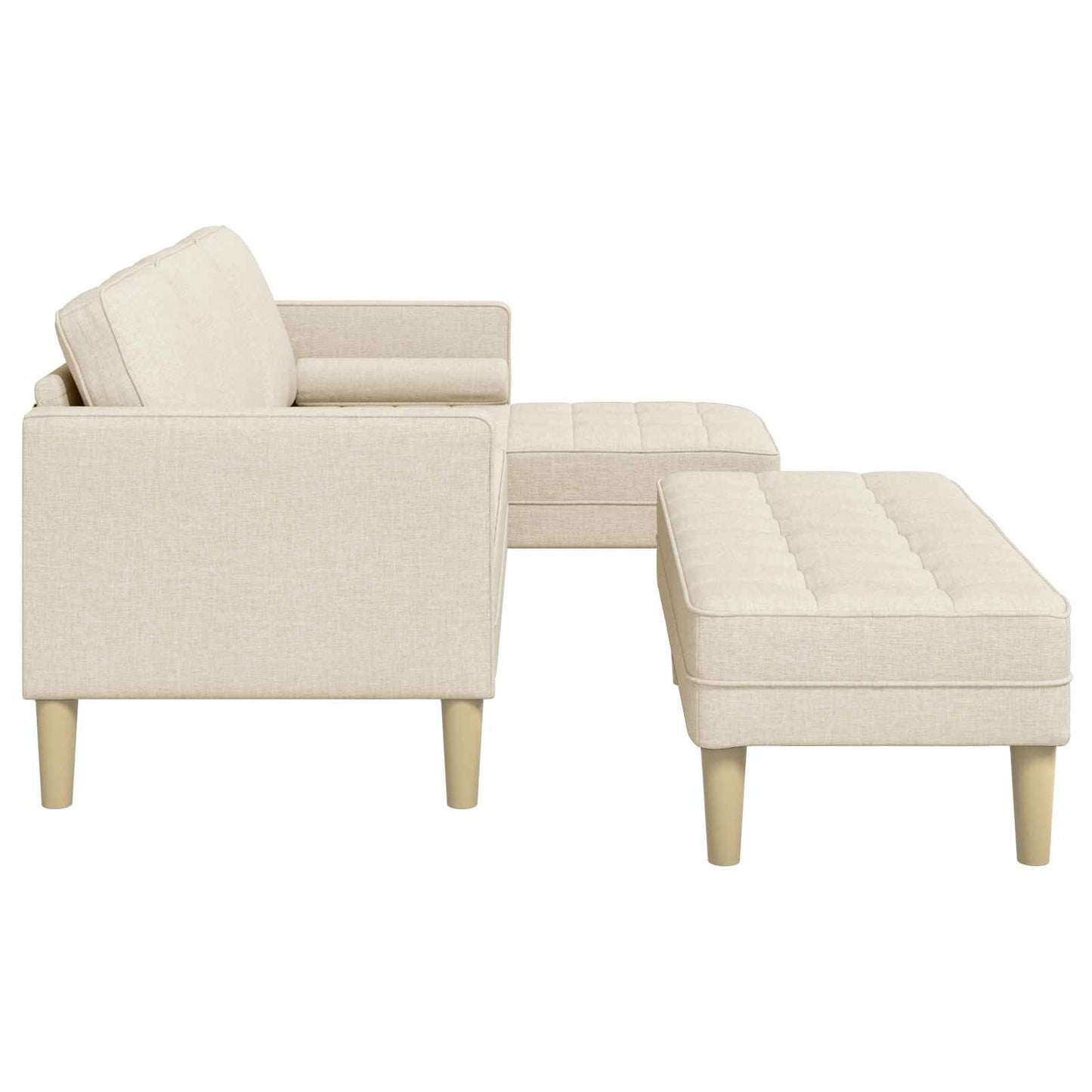 Sofa Set mit Kissen 2 pcs Leinen Polyester