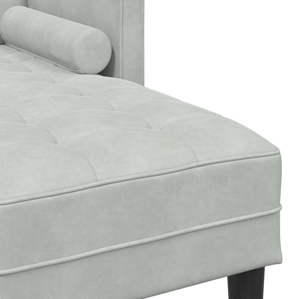 Sofa Set mit Kissen 2 pcs Hellgrau Polyester