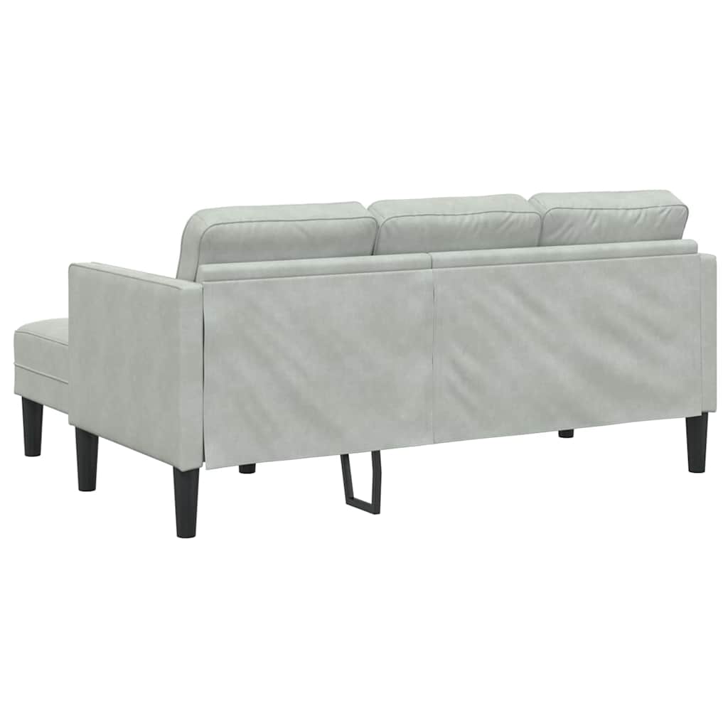 Sofa Set mit Kissen 2 pcs Hellgrau Polyester